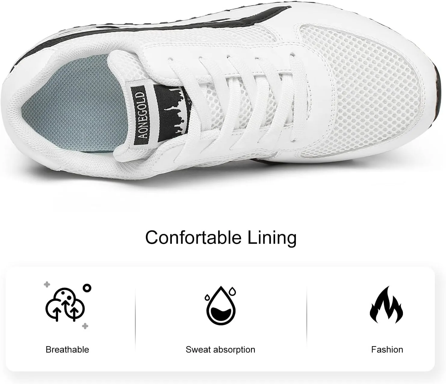 AONEGOLD Women's Fashion Sneakers for Mom Day Gifts Women's Platform Sneakers Wedges High Top Lace Up Shoes Increase Fashion Sneakers for Womens Girls
