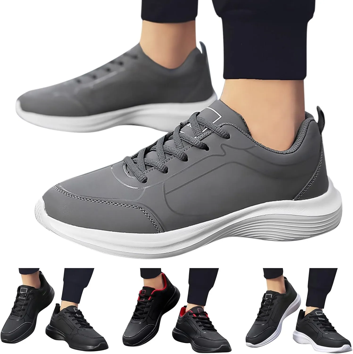 Arch Support Non Slip Minimalist Shoes for Men Recovery Air Athletic Running Tennis Shoe Non Slip Walking Shoes
