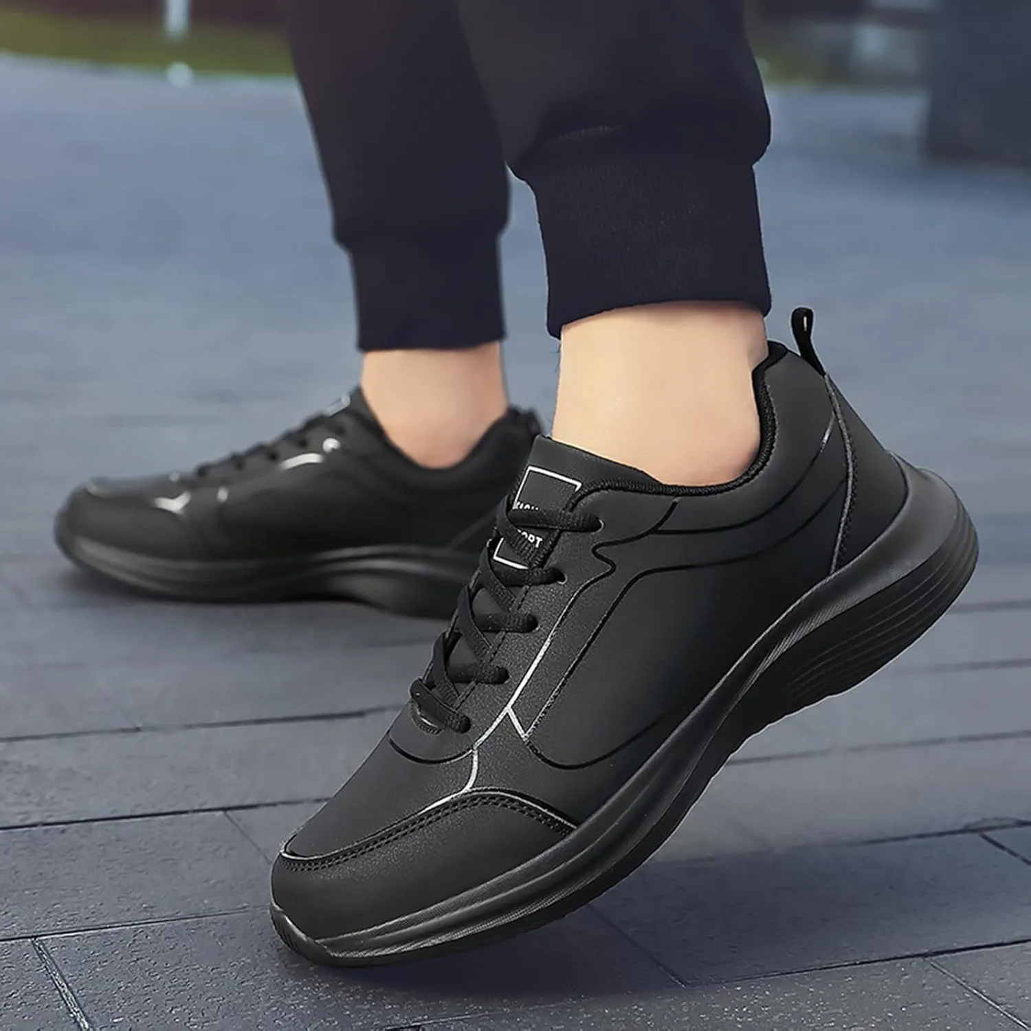 Arch Support Non Slip Minimalist Shoes for Men Recovery Air Athletic Running Tennis Shoe Non Slip Walking Shoes