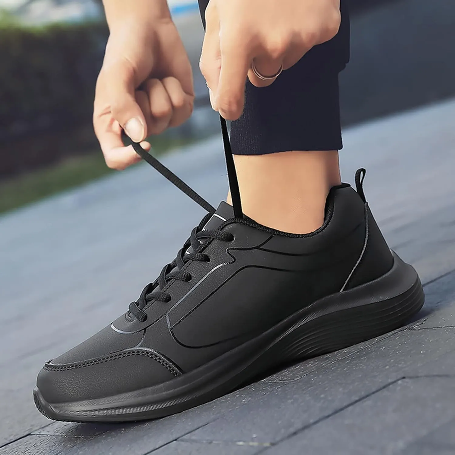Arch Support Non Slip Minimalist Shoes for Men Recovery Air Athletic Running Tennis Shoe Non Slip Walking Shoes