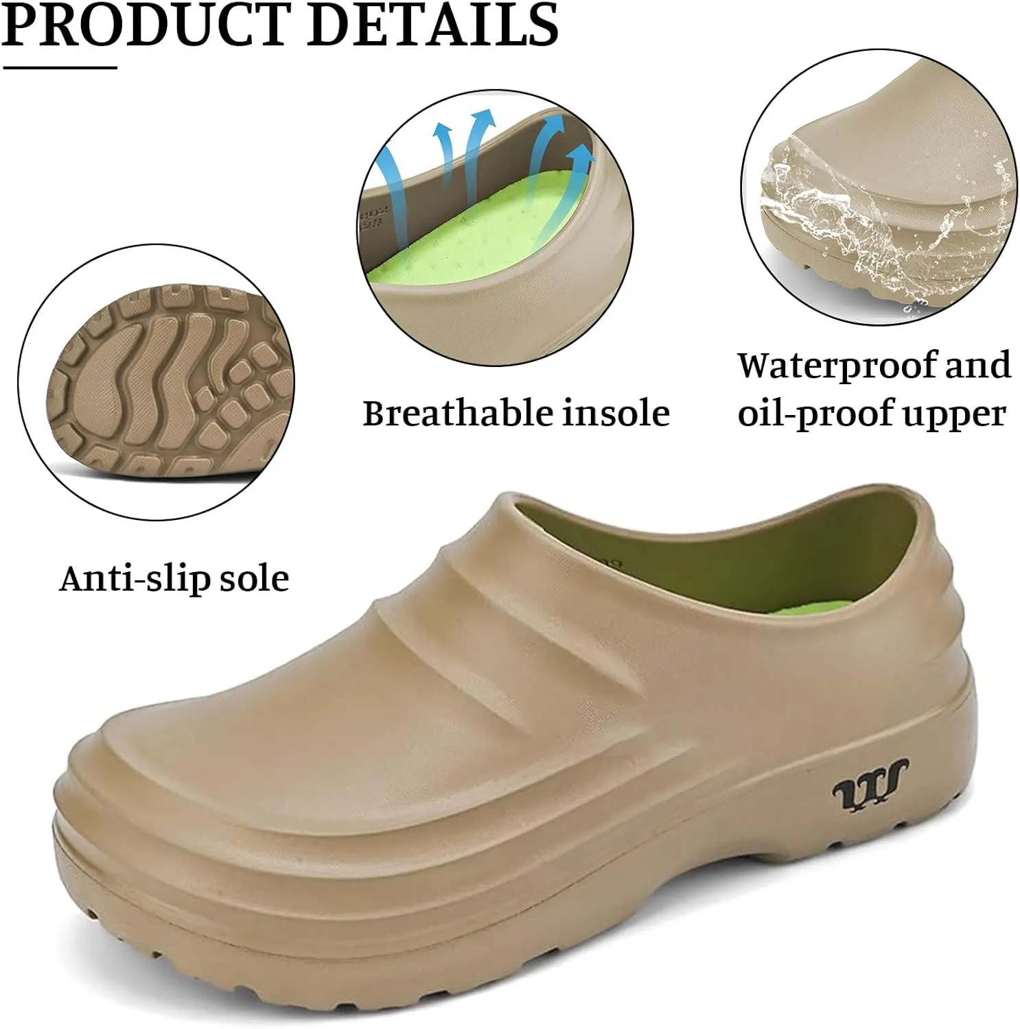 Armadillo Clogs Nurses Shoes for Women Men Non Slip Work Shoes Women Food Service Chef Shoe for Men Non Slip Kitchen Shoe Clogs Oil Resistant Nursing Arch Support Waterproof Wide Width Sneakers Garden
