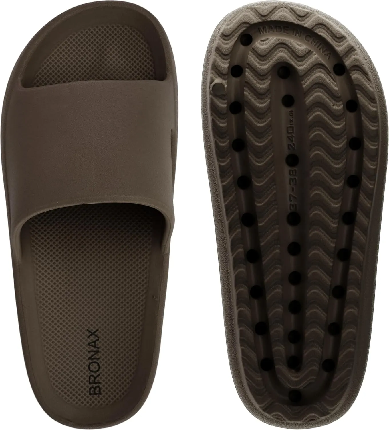 BRONAX Arch Support Slides for Women and Mens | Cushioned Thick Sole Pain Relief Slippers