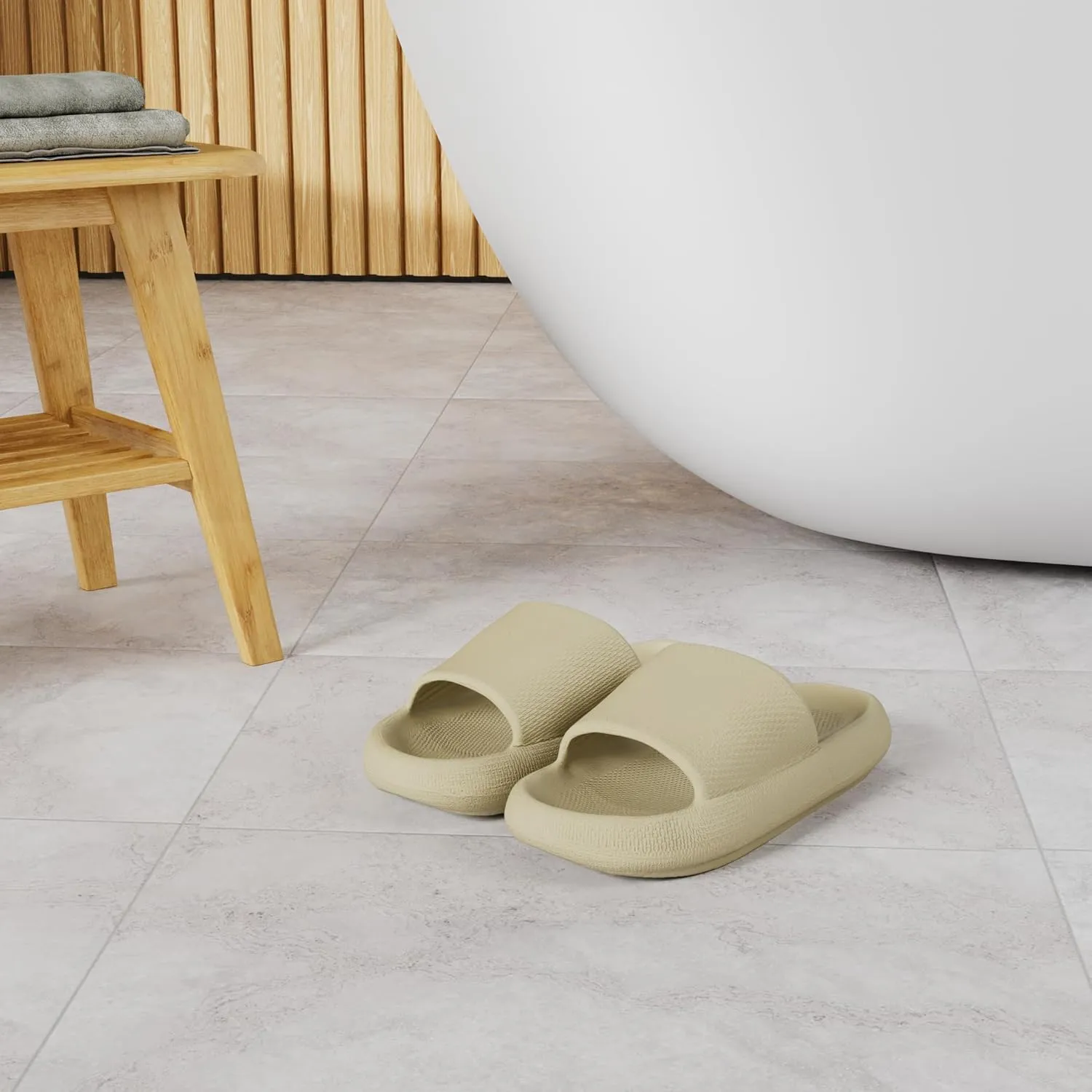 BRONAX Pillow Slippers for Women and Men | House Slides Shower Sandals | Cushioned Thick Sole