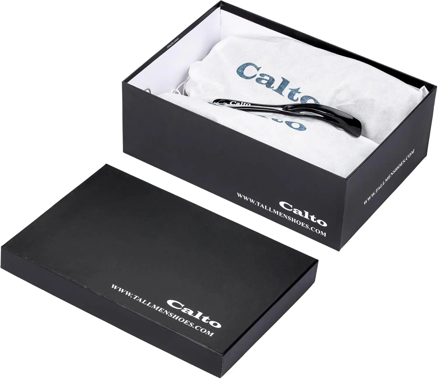 CALTO Men's Invisible Height Increasing Elevator Shoes - Black Patent Leather Lace-up Formal Dress Oxfords - 3 Inches Taller - Y3270- Size 11 D(M) US
