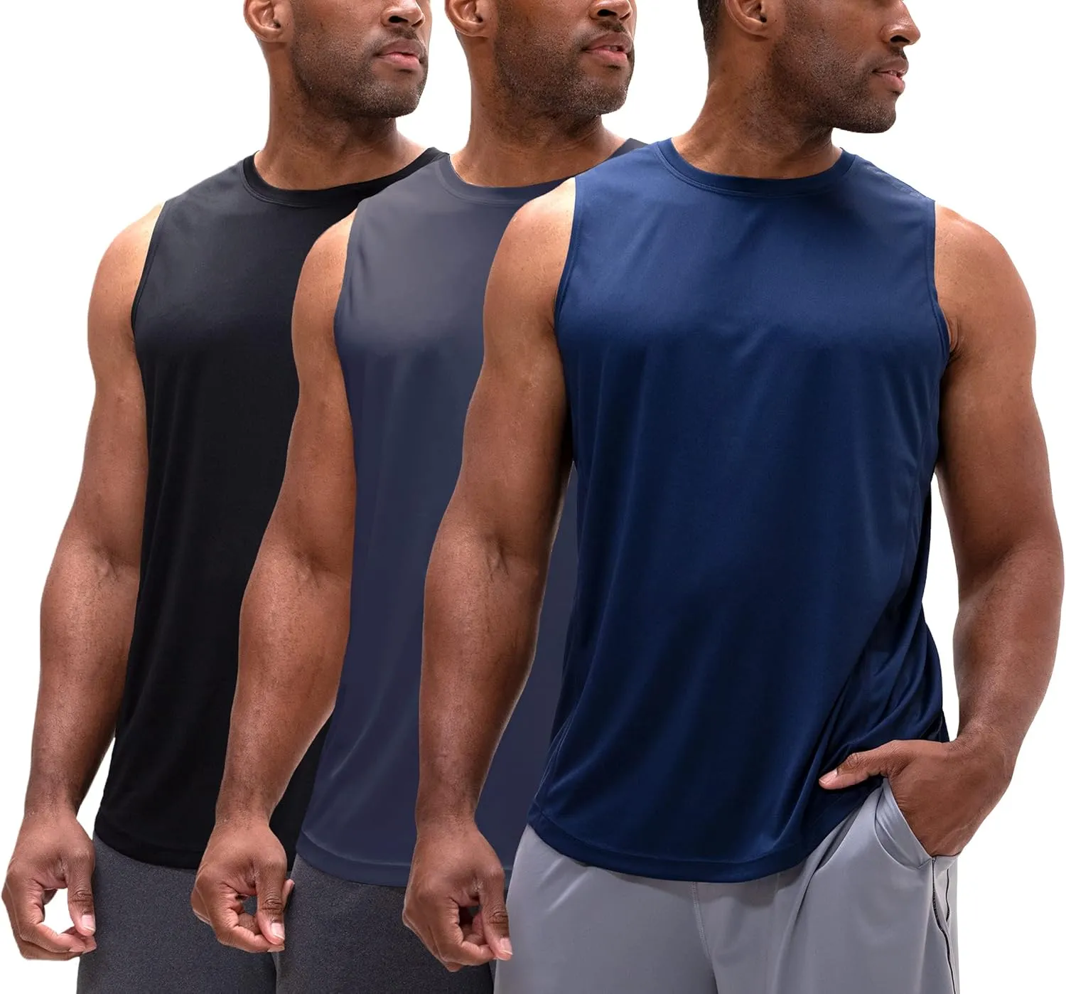 DEVOPS Men's Relaxed-Fit Workout Loungewear Gym Tank Top Sleeveless