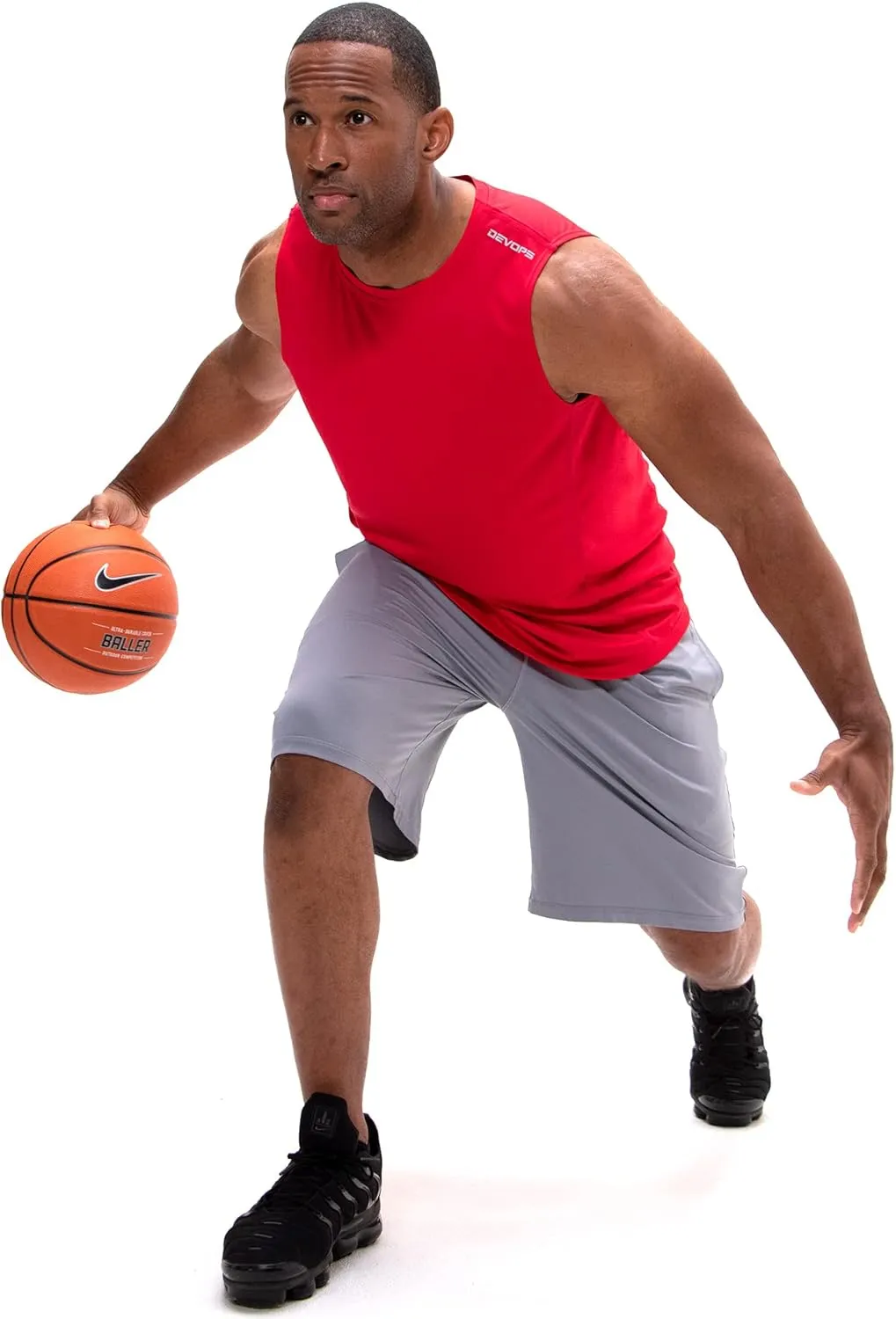 DEVOPS Men's Relaxed-Fit Workout Loungewear Gym Tank Top Sleeveless