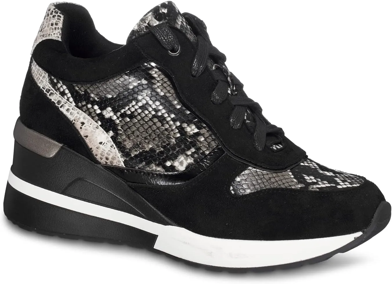GC Shoes Low Top Fashion Wedge Sneakers for Women, Hidden Heel Sneaker Boots, Sporty Platform Bootie