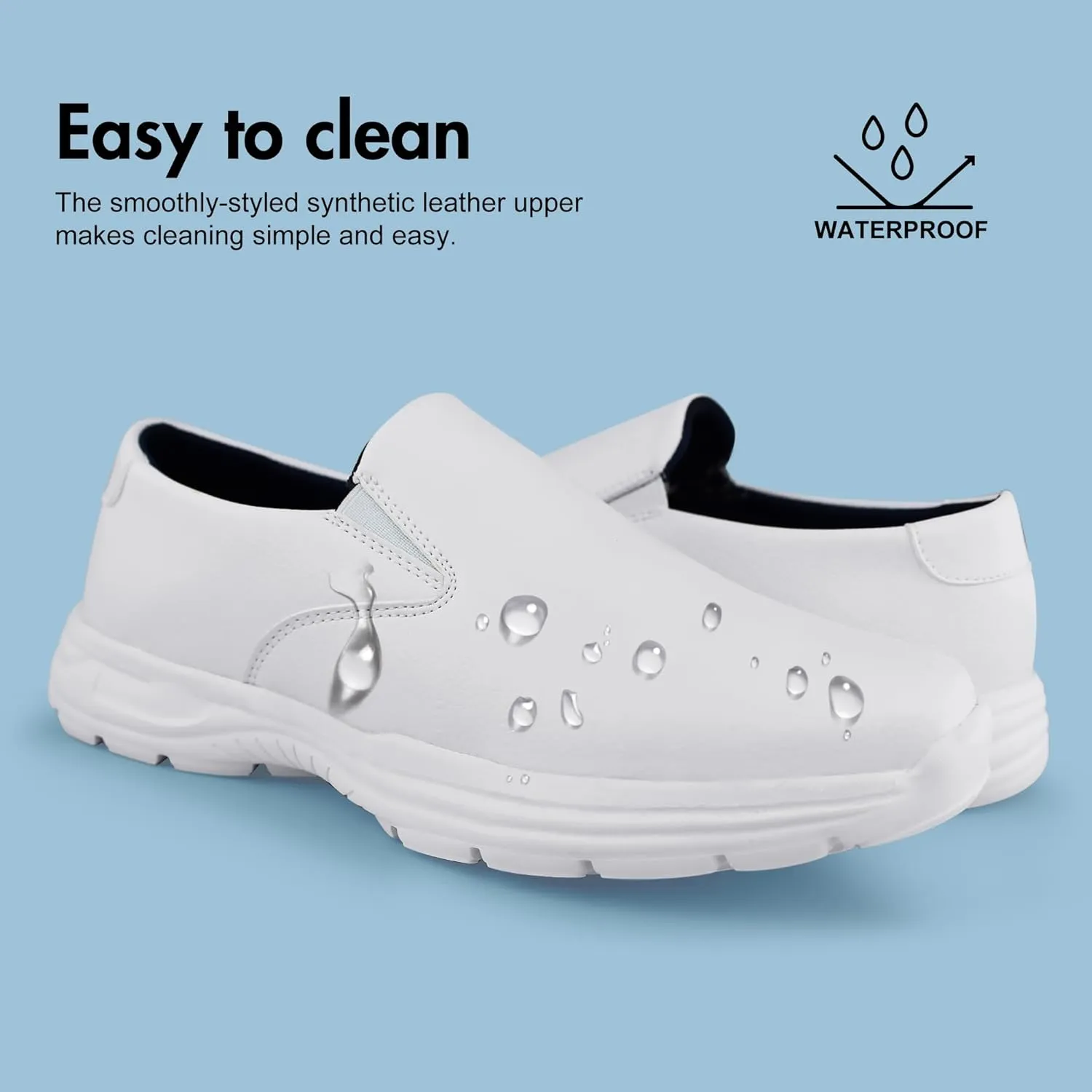 Hawkwell Men's Slip on Lightweight Slip Resistant Comfort Nursing Shoes