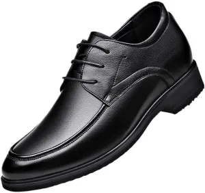 Invisible Height Increasing Elevator Shoes Leather Slip-On Business Casual Shoes Wedding Party Formal Shoes for Men