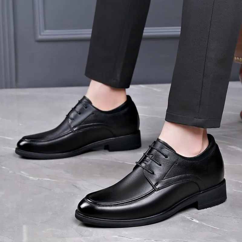 Invisible Height Increasing Elevator Shoes Leather Slip-On Business Casual Shoes Wedding Party Formal Shoes for Men