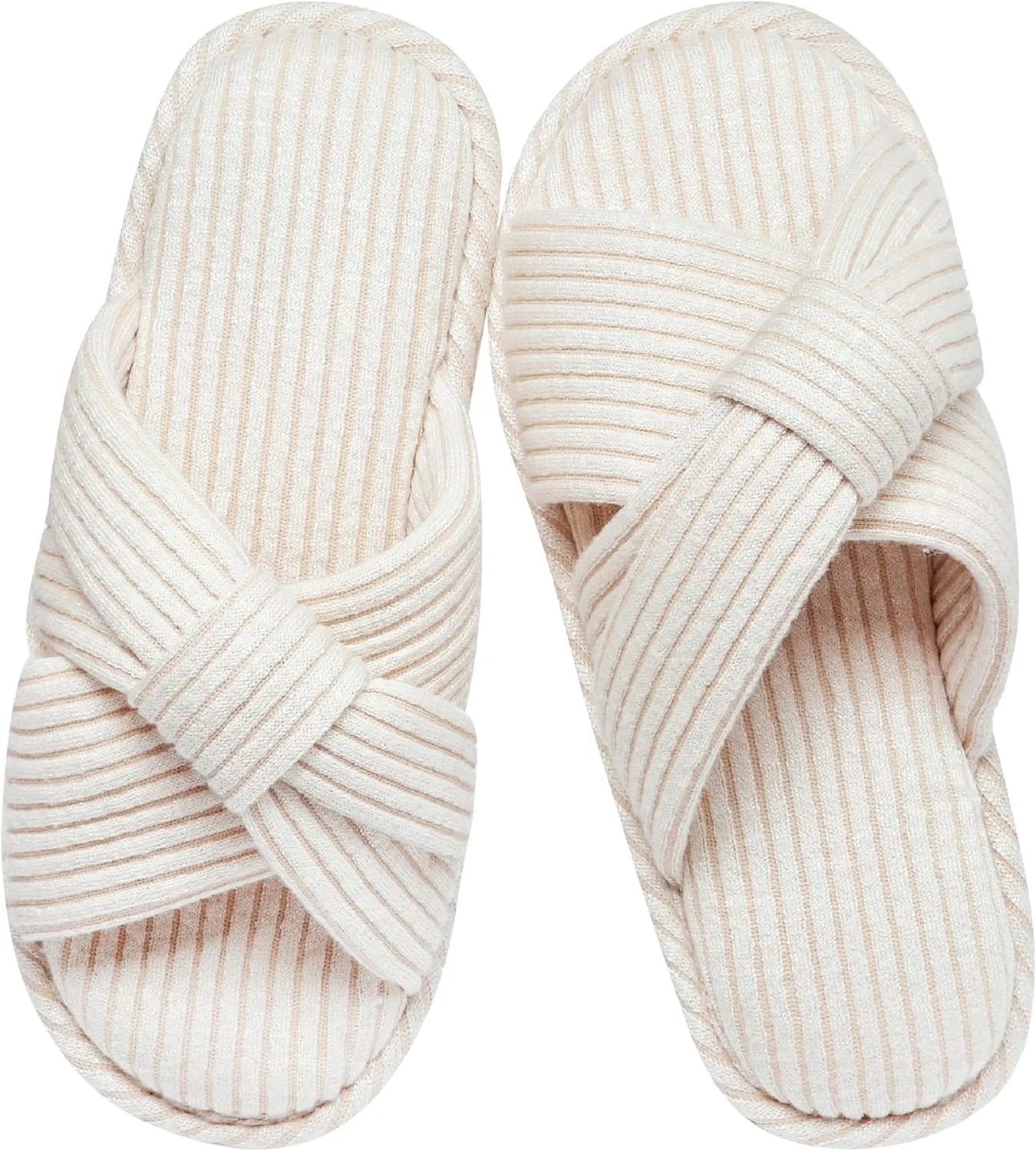 Jerzmy Crossband Slippers for Women, Cute Memory Foam Woman House Slippers Cozy Cushioned Ladies Home Shoes for Bedroom Indoor
