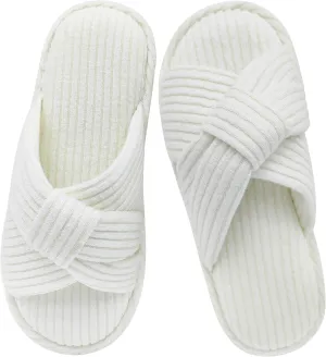 Jerzmy Crossband Slippers for Women, Cute Memory Foam Woman House Slippers Cozy Cushioned Ladies Home Shoes for Bedroom Indoor
