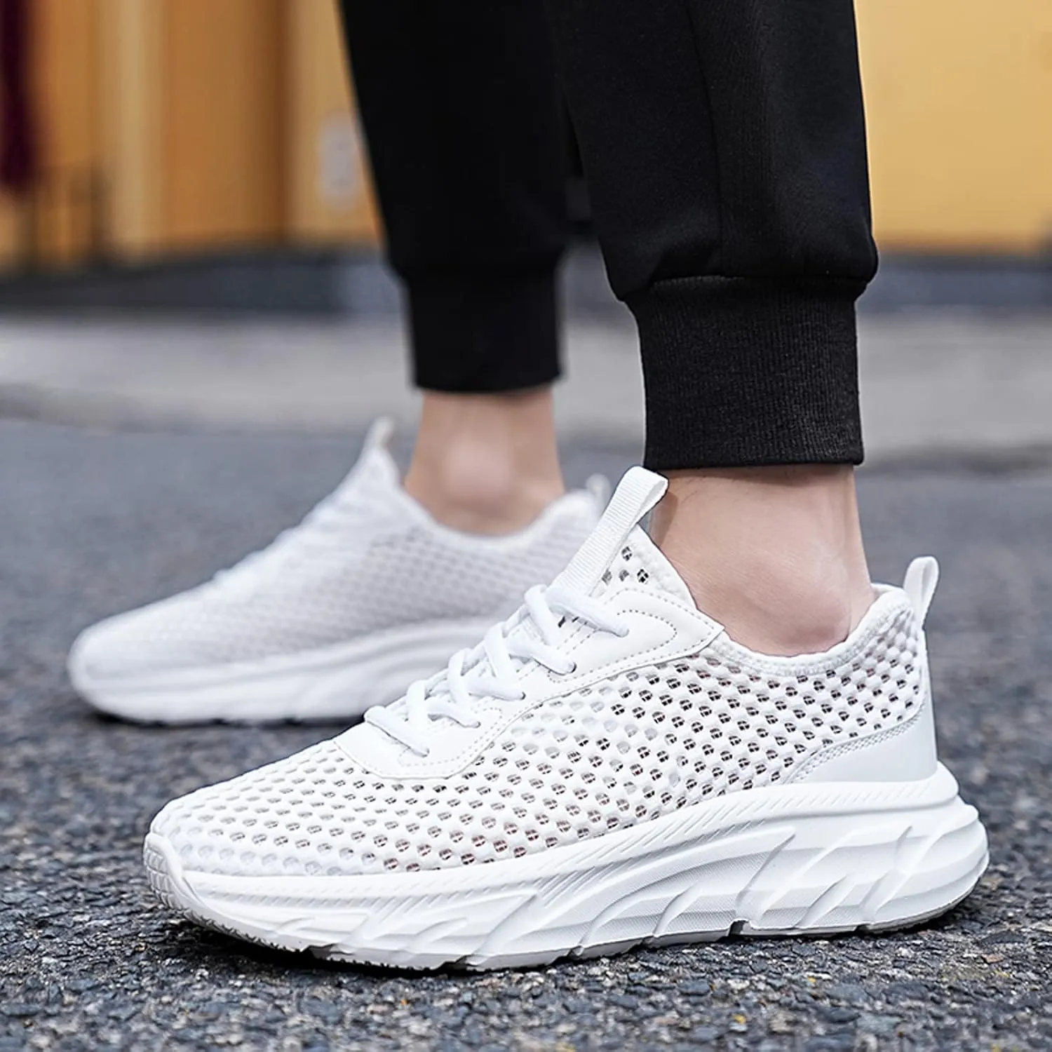 Men's Arch Support Workout Shoes Lightweight Sport Gym Jogging Walking Sneaker Men's Comfortable Diabetic Shoes