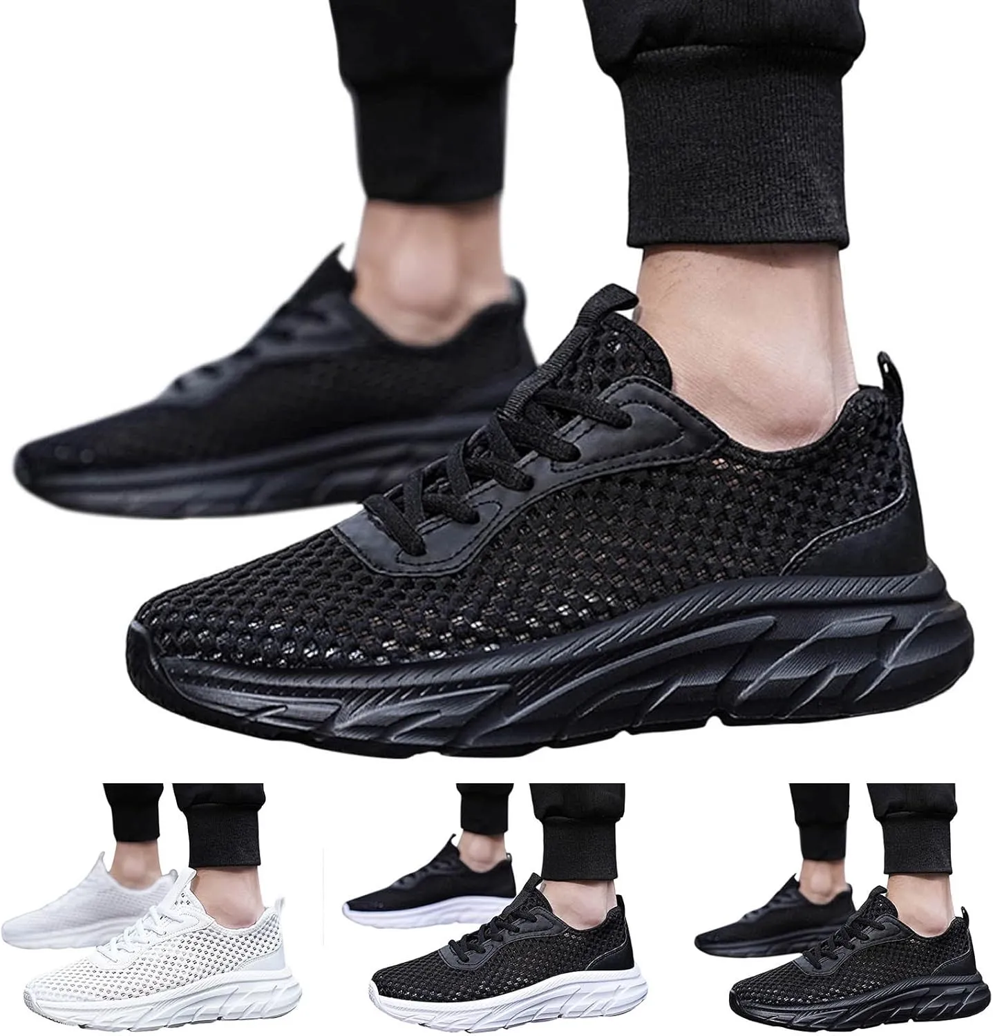 Men's Arch Support Workout Shoes Lightweight Sport Gym Jogging Walking Sneaker Men's Comfortable Diabetic Shoes
