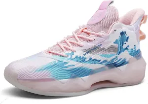 Mens Basketball Sports Shoes Lightweight Breathable Non Slip Comfortable Cushioning Elevator Sneakers for Running Walking