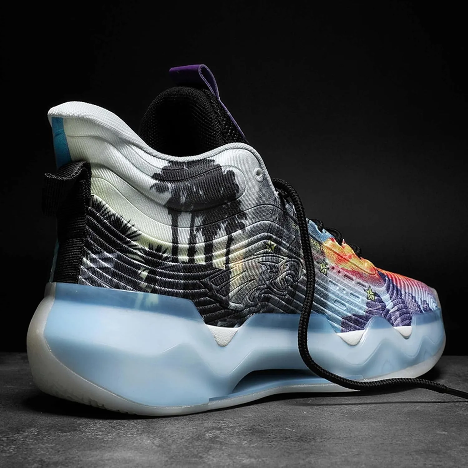 Mens Basketball Sports Shoes Lightweight Breathable Non Slip Comfortable Cushioning Elevator Sneakers for Running Walking
