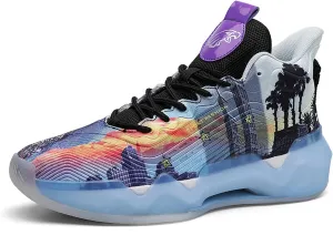 Mens Basketball Sports Shoes Lightweight Breathable Non Slip Comfortable Cushioning Elevator Sneakers for Running Walking