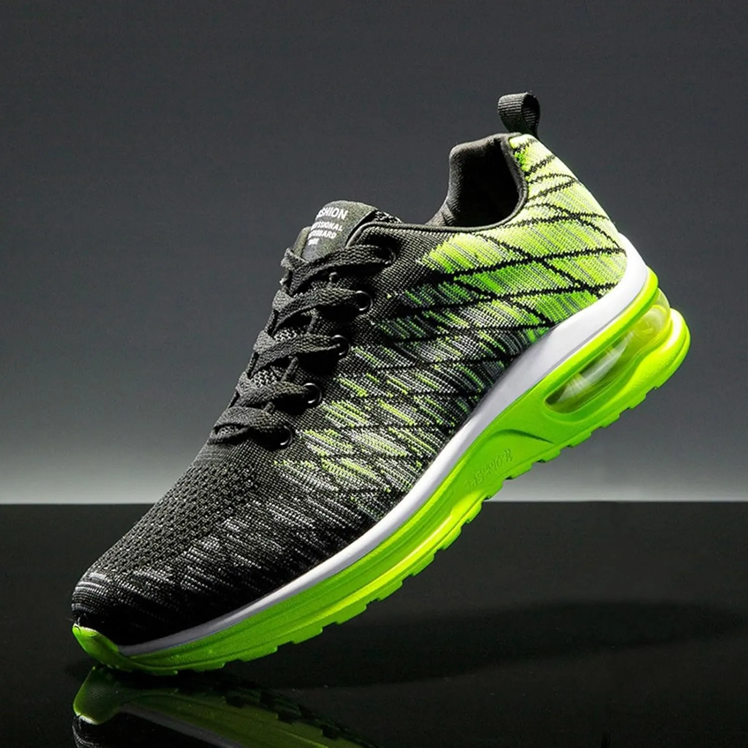 Men's Breathable Mesh Running Shoes Lace Up Lightweight Breathable Fashion Sneaker Sport Jogging Walking Shoes