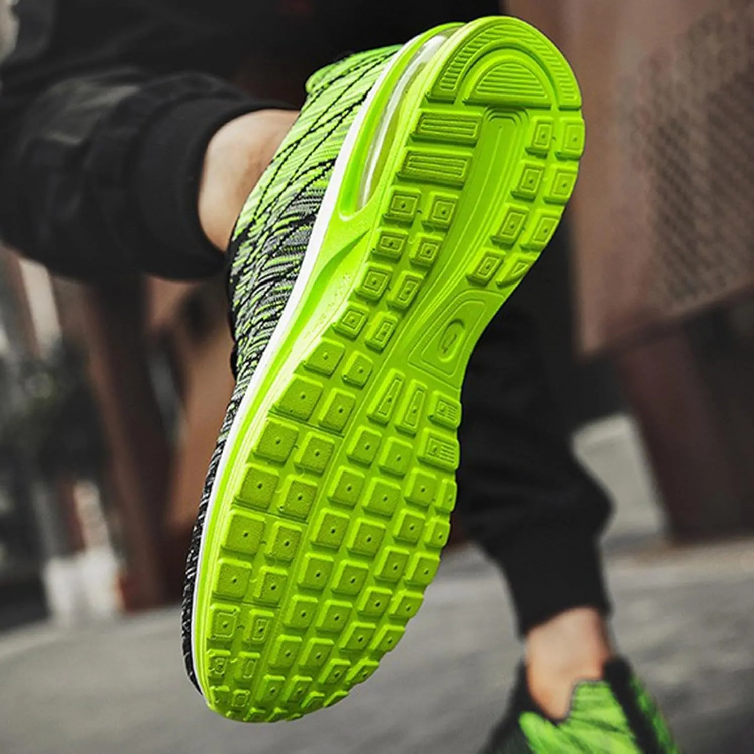 Men's Breathable Mesh Running Shoes Lace Up Lightweight Breathable Fashion Sneaker Sport Jogging Walking Shoes