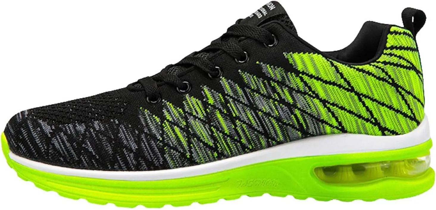 Men's Breathable Mesh Running Shoes Lace Up Lightweight Breathable Fashion Sneaker Sport Jogging Walking Shoes