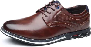 Mens Dress Shoes Casual Oxford Derby Orthopedic Leather Shoes Comfortable Walking Sneakers Business Office Loafers Work Flats