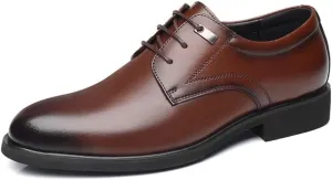Men's Dress Shoes Elevator Formal Wedding Business Flats Height Increase Invisible Taller
