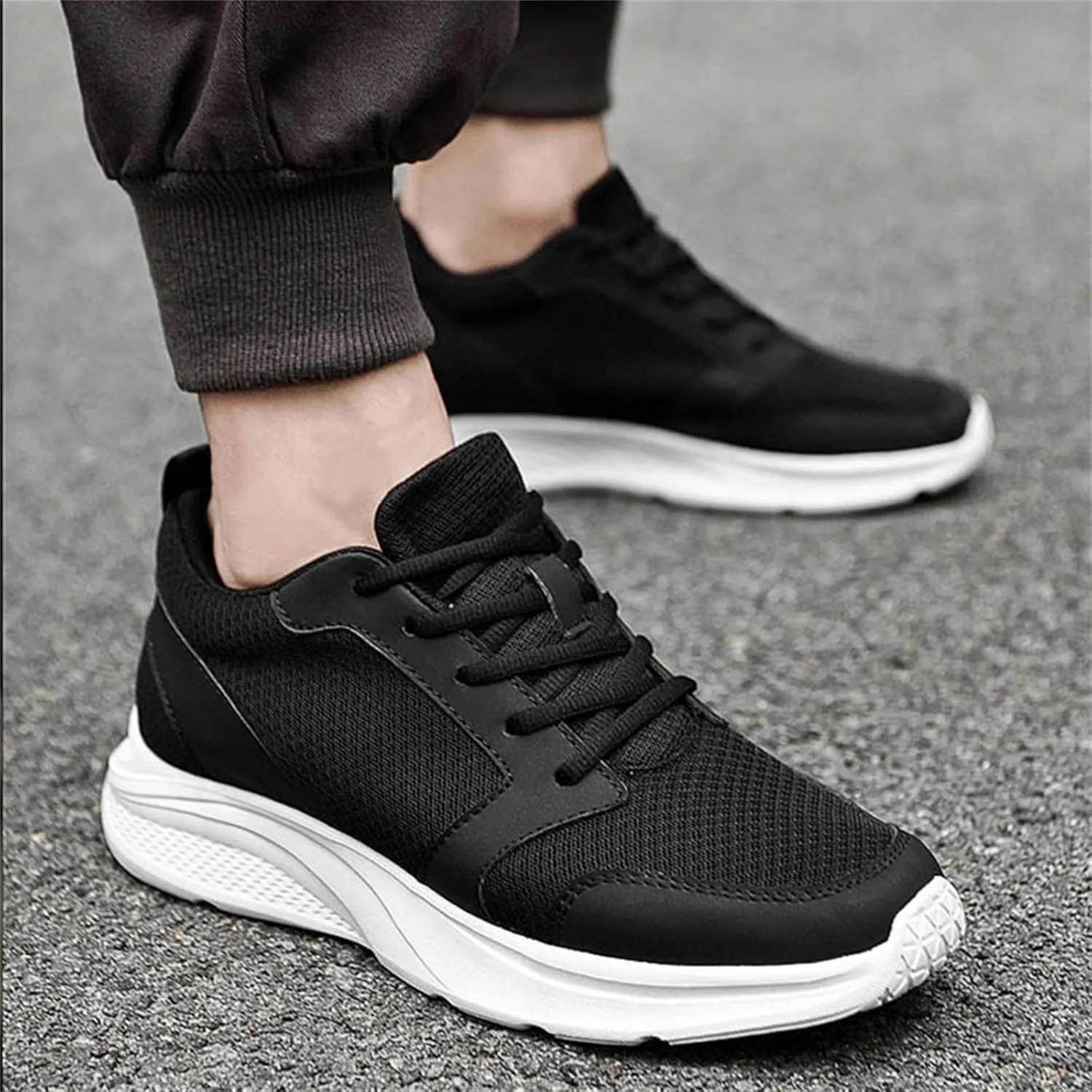 Men's Elevator Sneakers Shoes 4 Inches Invisible Height Increase Low Top Lightweight Athletic Casual Shoes for Men