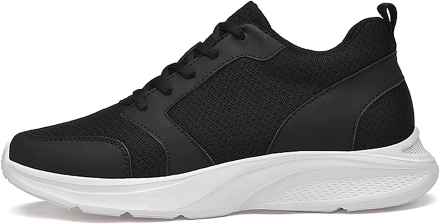 Men's Elevator Sneakers Shoes 4 Inches Invisible Height Increase Low Top Lightweight Athletic Casual Shoes for Men