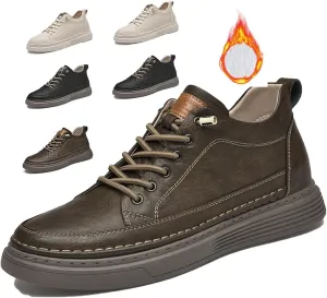 Men's Invisible Height Increasing Oxford Shoes, Elevator Sneakers, Breathable, Anti-Slip, 2" Taller, Beige, US 4.5 - 12