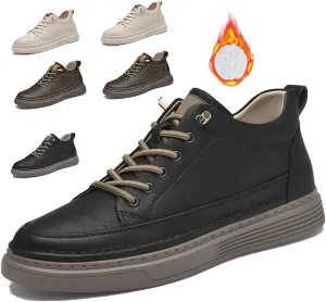 Men's Invisible Height Increasing Oxford Shoes, Elevator Sneakers, Breathable, Anti-Slip, 2" Taller, Beige, US 4.5 - 12