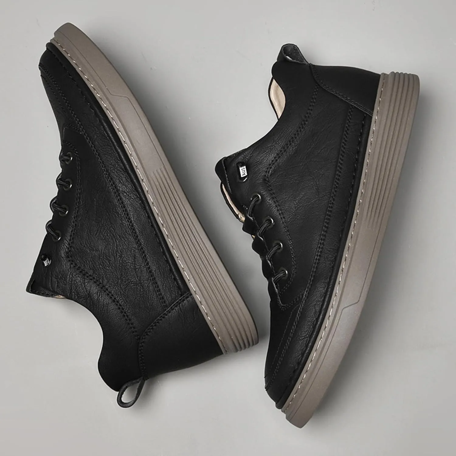 Men's Invisible Height Increasing Shoes Elevator Sneakers Breathable Lace Up Oxford Shoes Hidden Heel Lifting Shoes 2" Taller