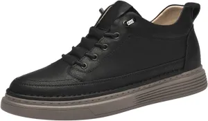 Men's Invisible Height Increasing Shoes Elevator Sneakers Breathable Lace Up Oxford Shoes Hidden Heel Lifting Shoes 2" Taller