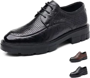 Men's Loafers Dress Shoes 1.96" Invisible Height Increasing Elevator Shoes Lace-Up Fashion Platform Formal Anti-Slip Elevator Business Oxfords