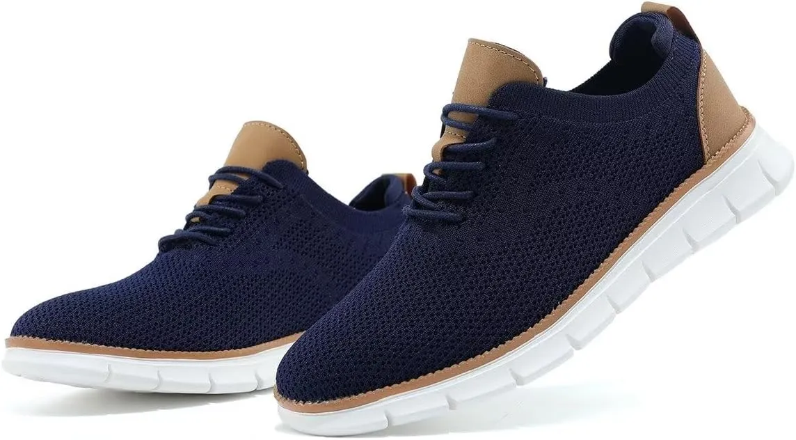 Mens Oxfords Lace-Up Lightweight Casual Walking Shoes Dress Shoes Fashion Sneakers Walking Shoes