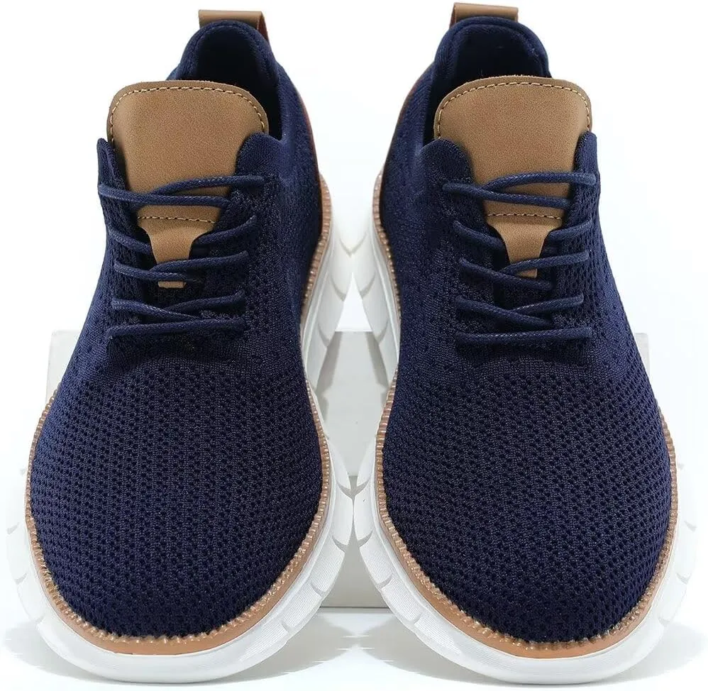 Mens Oxfords Lace-Up Lightweight Casual Walking Shoes Dress Shoes Fashion Sneakers Walking Shoes