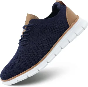Mens Oxfords Lace-Up Lightweight Casual Walking Shoes Dress Shoes Fashion Sneakers Walking Shoes