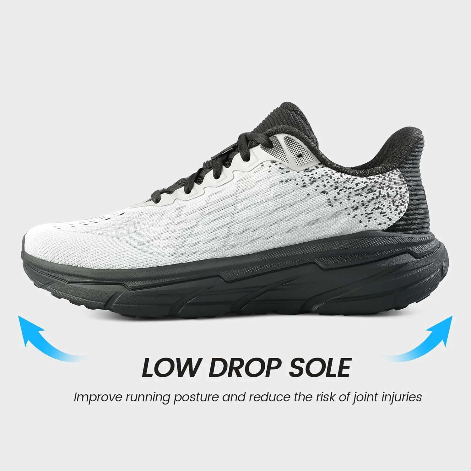 Mens Slip On Walking Shoes Running Tennis Shoes for Athletic Workout Gym Casual Non Slip Training Sneakers Breathable Knit Upper Indoor Outdoor