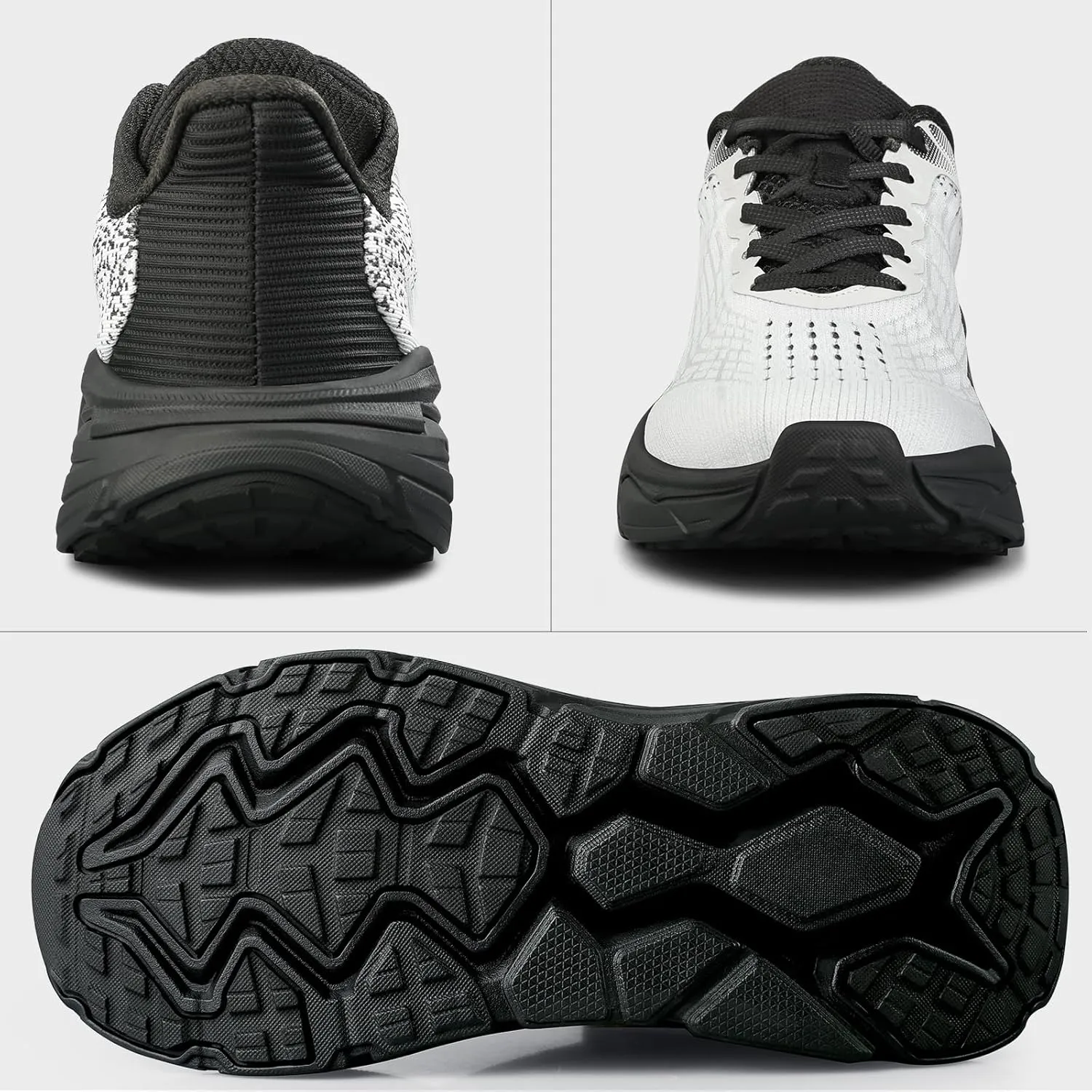 Mens Slip On Walking Shoes Running Tennis Shoes for Athletic Workout Gym Casual Non Slip Training Sneakers Breathable Knit Upper Indoor Outdoor
