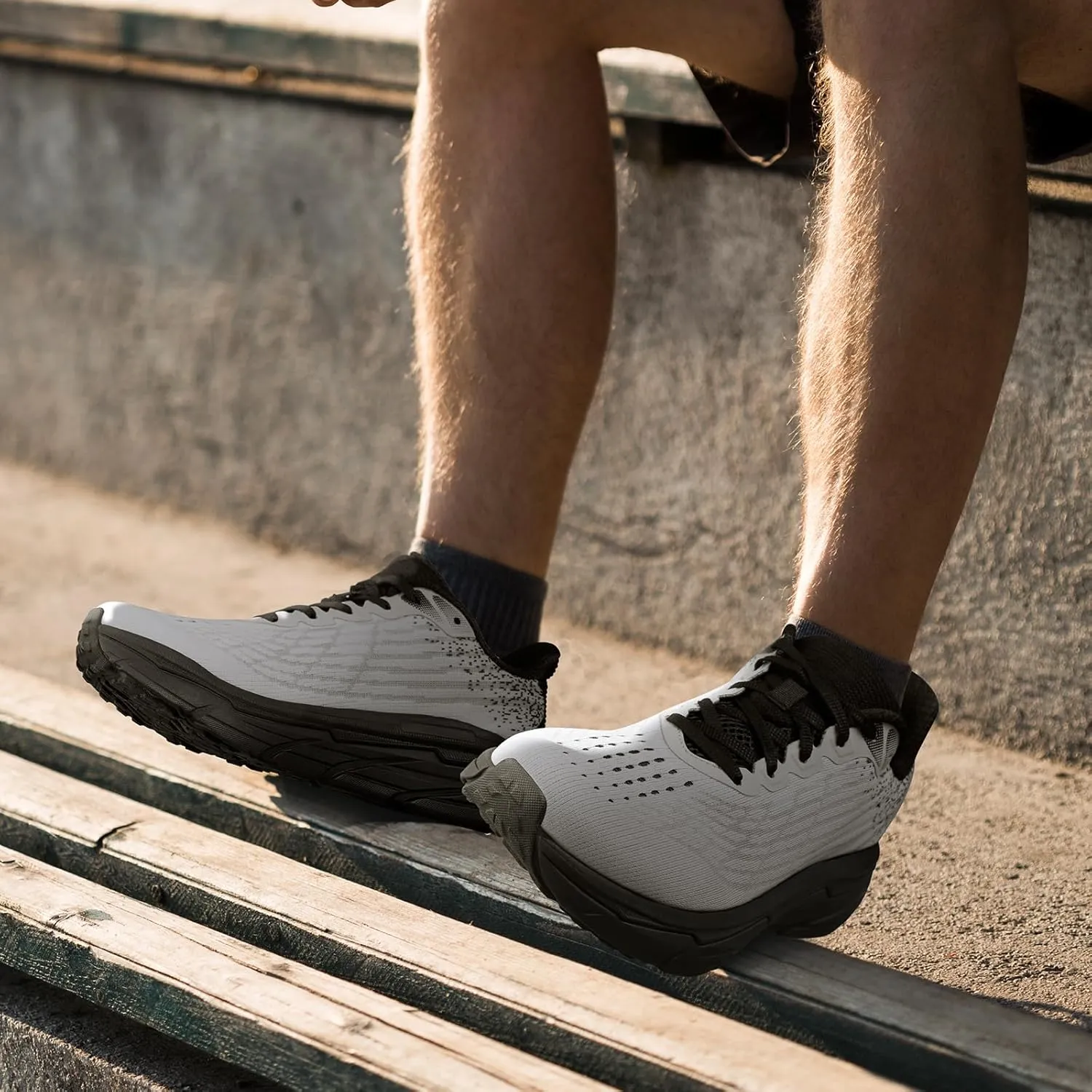 Mens Slip On Walking Shoes Running Tennis Shoes for Athletic Workout Gym Casual Non Slip Training Sneakers Breathable Knit Upper Indoor Outdoor