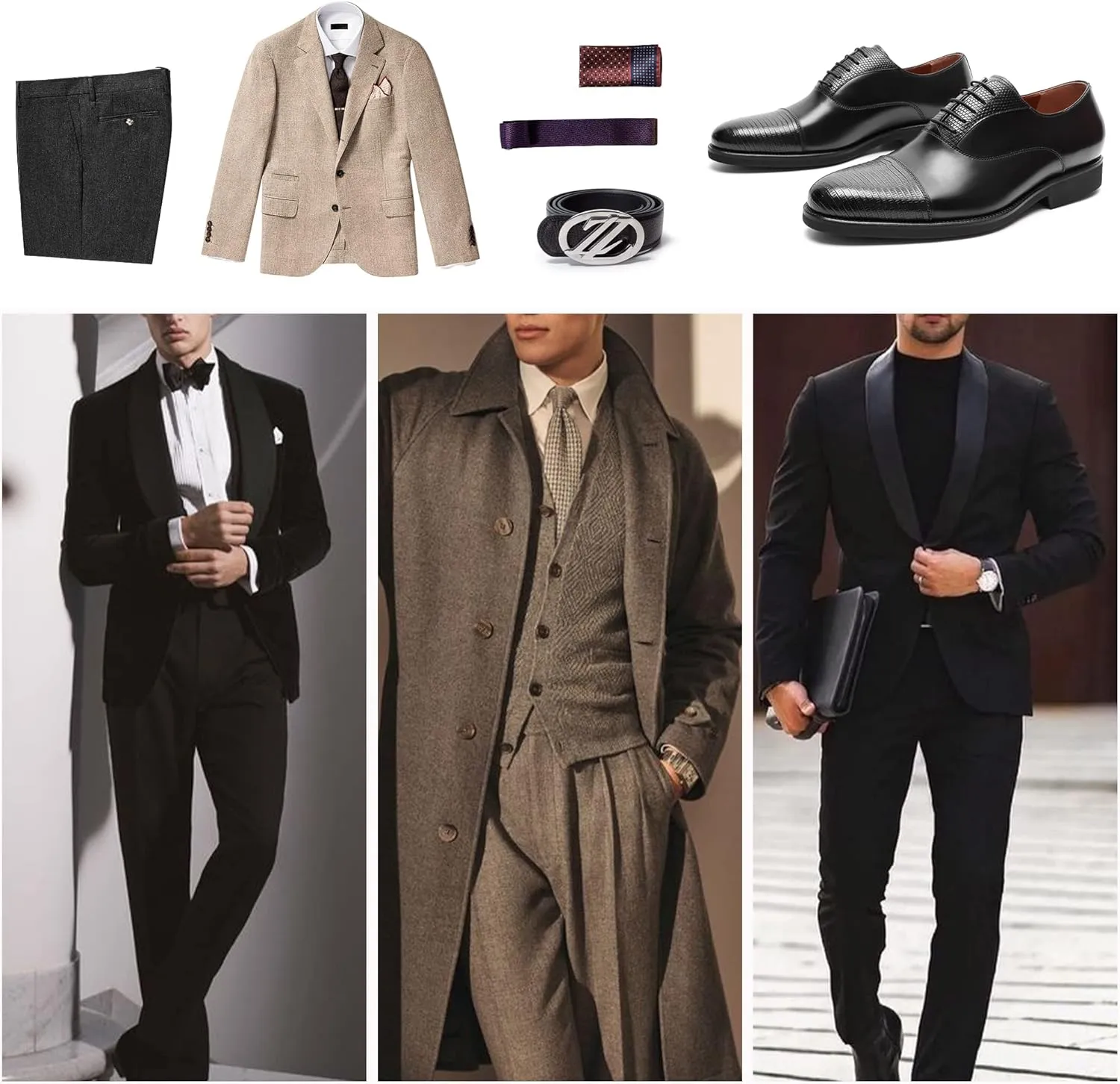 Men's Textured Patterns Oxford Shoes Genuine Leather Cowhide Derby Comfy Flat Business Shoes