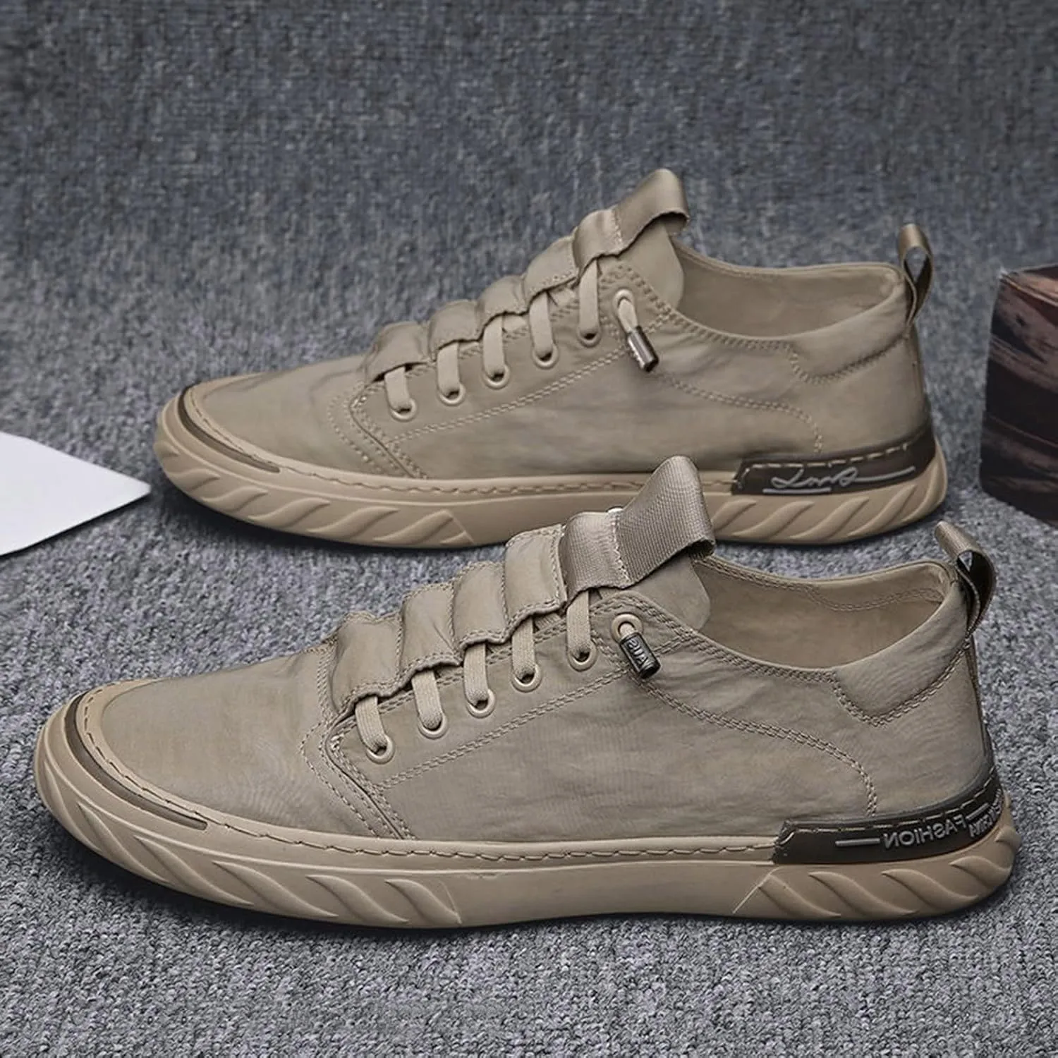 Non Slip Work Sport Shoes for Men Trendy Versatile Shoes Casual Versatile Canvas Shoes Arch Support Shoes