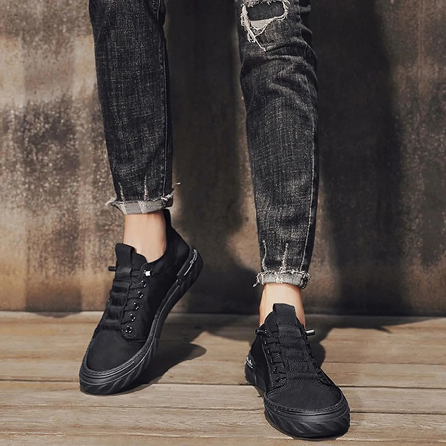 Non Slip Work Sport Shoes for Men Trendy Versatile Shoes Casual Versatile Canvas Shoes Arch Support Shoes
