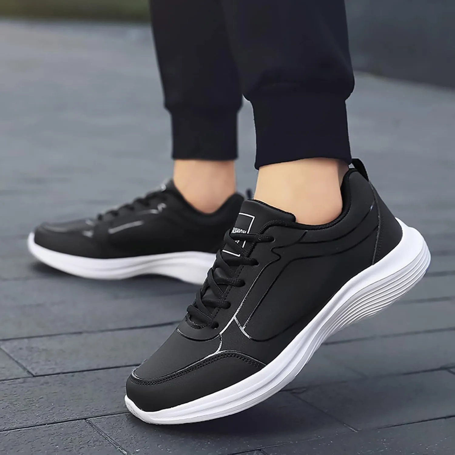 Outdoor Jogging Sneakers for Men Casual Sneaker Mesh Breathable Walking Shoe Lightweight Diabetic Shoes for Men