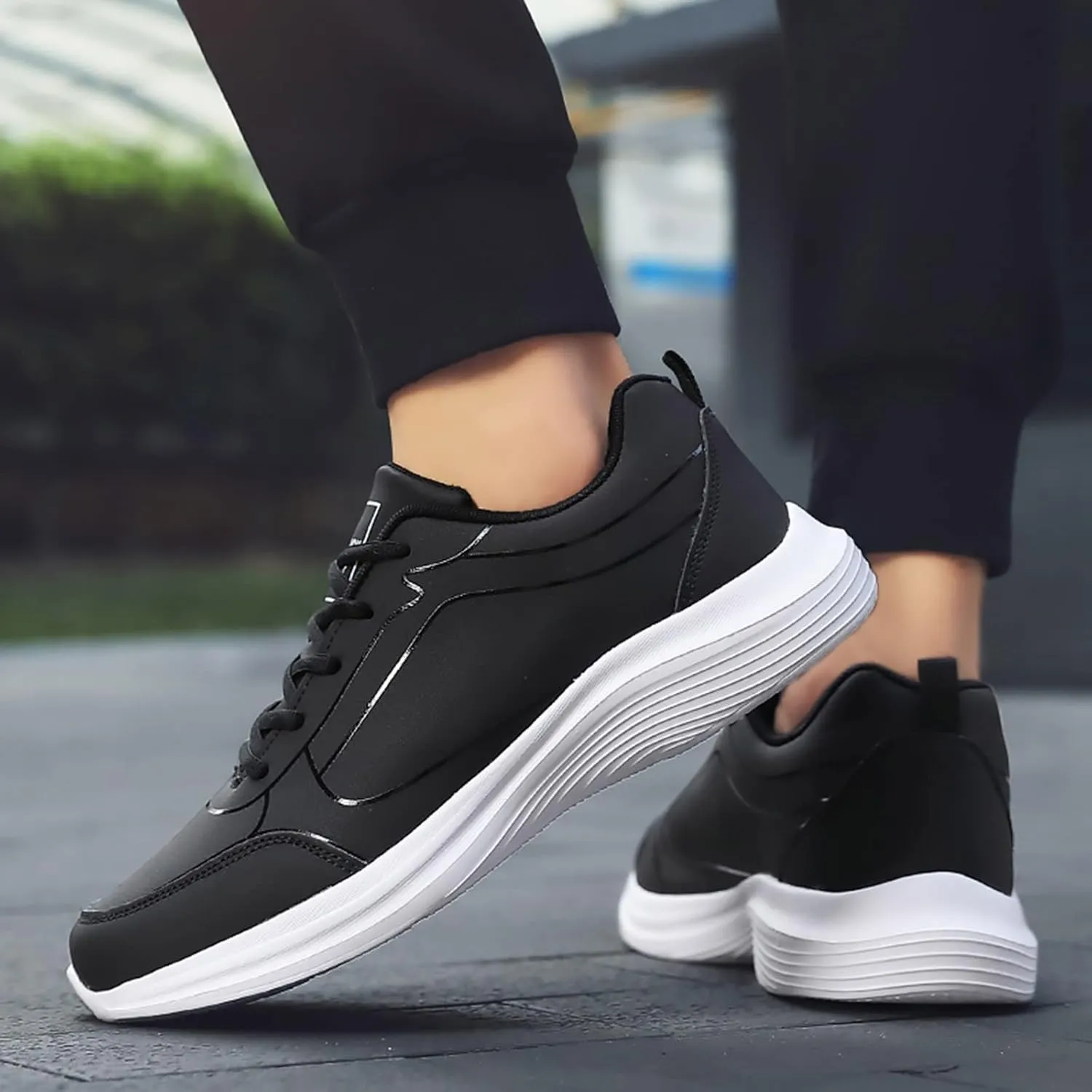 Outdoor Jogging Sneakers for Men Casual Sneaker Mesh Breathable Walking Shoe Lightweight Diabetic Shoes for Men