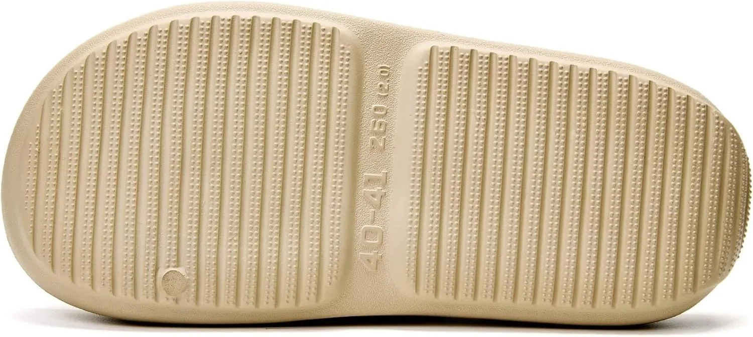 Pillow Slippers for Women and Men, Cloud Slides Shower Sandals House Shoes, Comfy and Cushioned Thick Sole