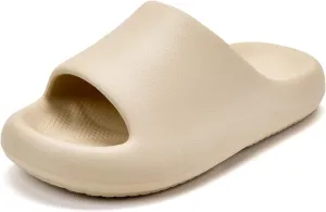 Pillow Slippers for Women and Men, Cloud Slides Shower Sandals House Shoes, Comfy and Cushioned Thick Sole
