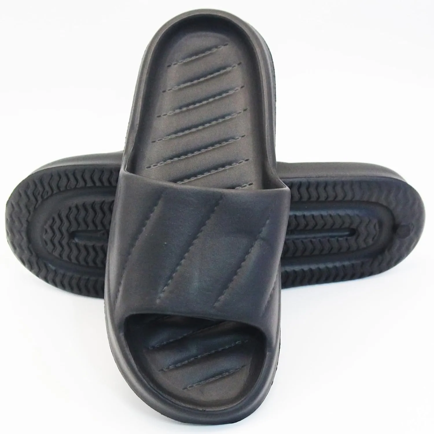 Pillow Slippers for Women and Men, Home Wear Cloud Slides Shower Sandals, Cushioned Ultra Lightweight Soft Sole Quick Dry House Shoes