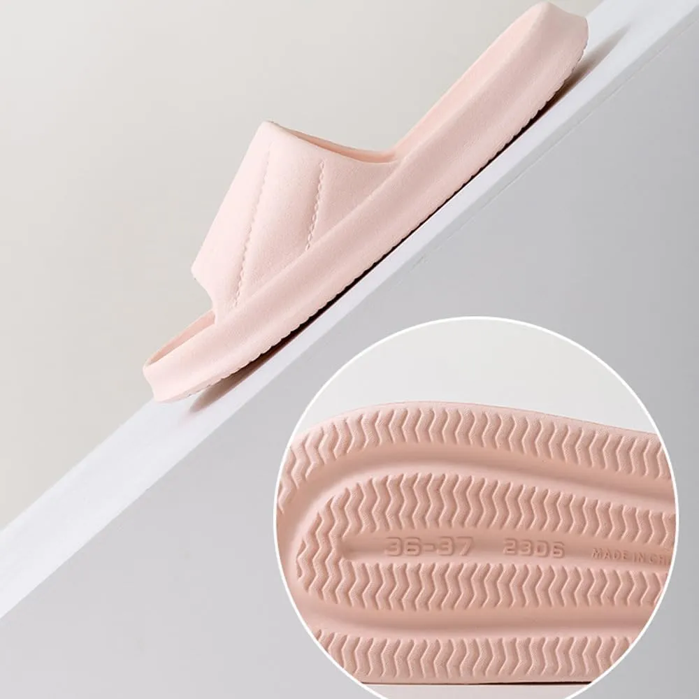 Pillow Slippers for Women and Men, Home Wear Cloud Slides Shower Sandals, Cushioned Ultra Lightweight Soft Sole Quick Dry House Shoes