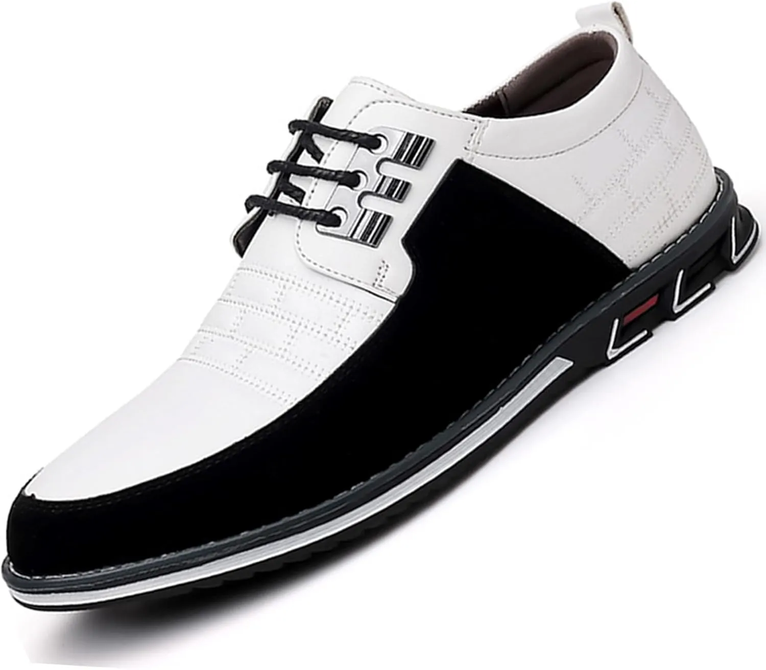 Recyphi Mens Oxford Derby Orthopedic Leather Shoes Formal Luxury Business Dress Shoes Lace-up Walking Driving Loafers Dress Sneakers