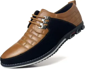 Recyphi Mens Oxford Derby Orthopedic Leather Shoes Formal Luxury Business Dress Shoes Lace-up Walking Driving Loafers Dress Sneakers
